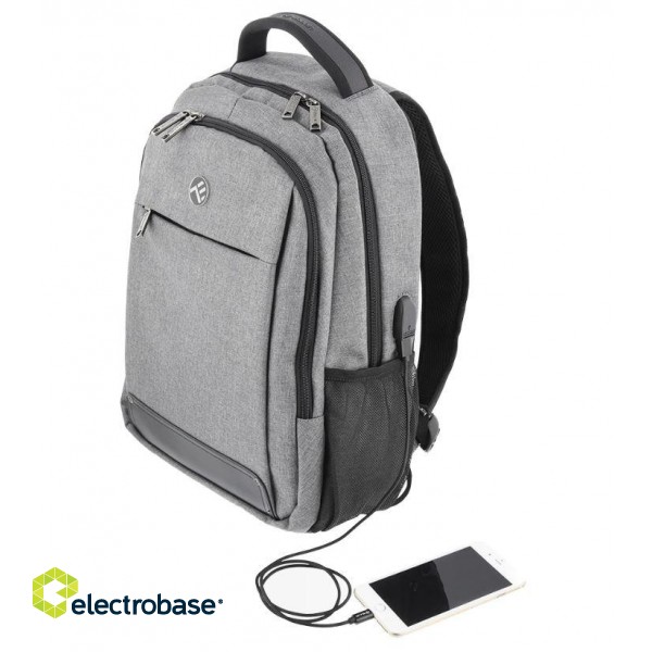 Tellur 15.6 Notebook Backpack Companion, USB port, gray image 2