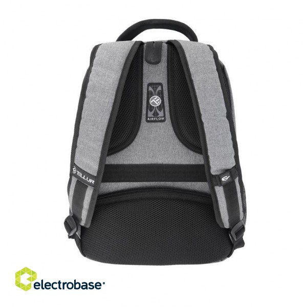 Tellur 15.6 Notebook Backpack Companion, USB port, gray image 6