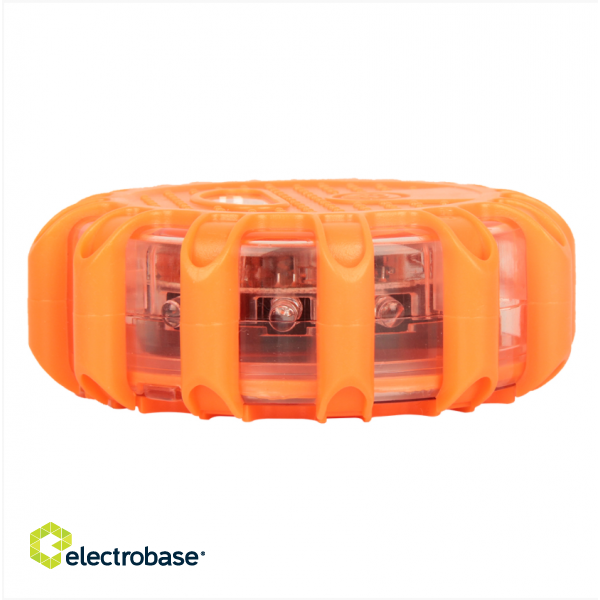 Tellur Basic LED emergency signal and flashlight, 3 x AAA, magnetic, orange image 2