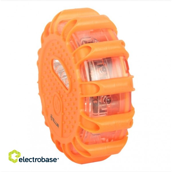 Tellur Basic LED emergency signal and flashlight, 3 x AAA, magnetic, orange image 4