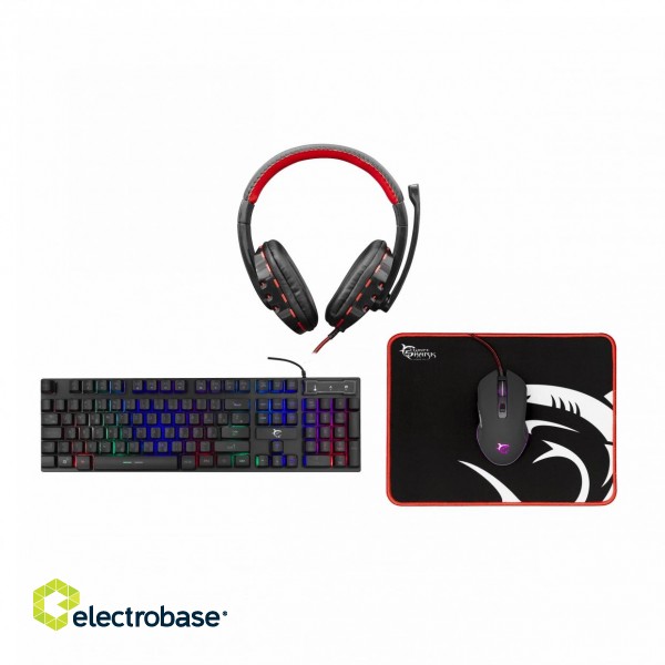White Shark Comanche 3 GC-4104 - 4in1 KEYBOARD + MOUSE + MOUSE PAD  + HEADSET image 1