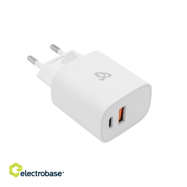 Sbox HC-099 USB home charger white paveikslėlis 1
