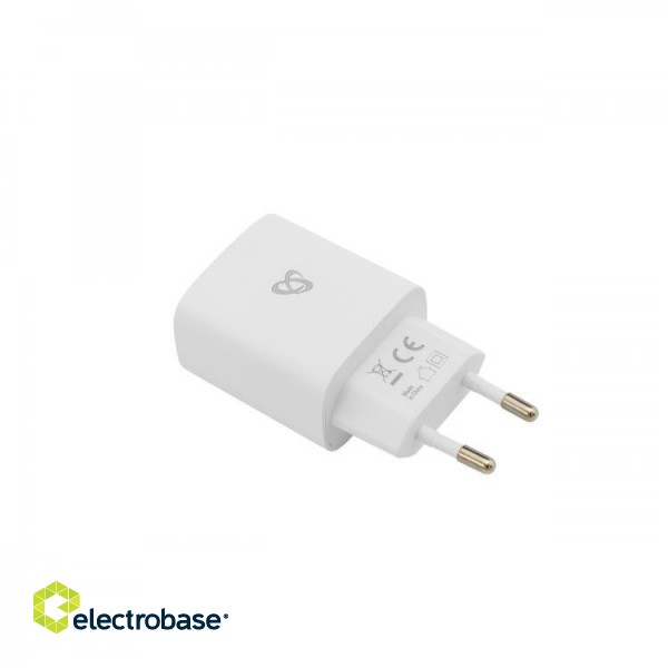 Sbox HC-120 USB Type-C home charger white paveikslėlis 1