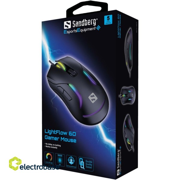Sandberg 640-27 LightFlow 6D Gamer Mouse paveikslėlis 5