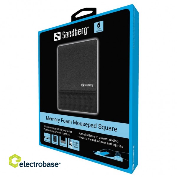 Sandberg 520-38 Memory Foam Mousepad Square paveikslėlis 2