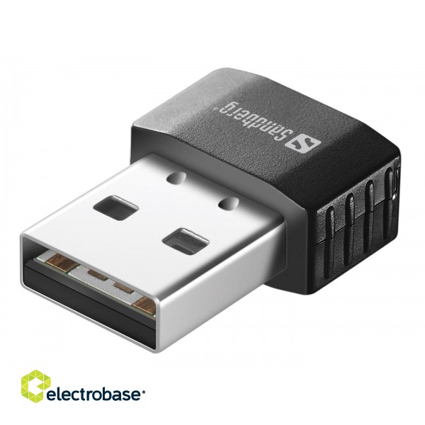 Sandberg 133-91 MIcro WiFi USB Dongle 650Mbit/s image 1