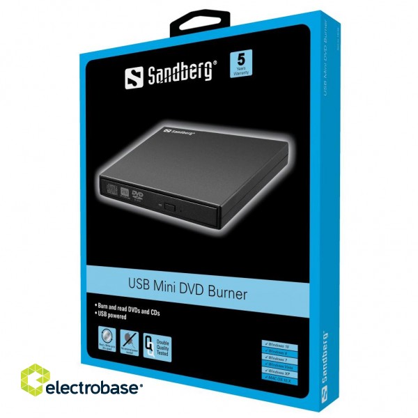 Sandberg 133-66 USB Mini DVD Burner paveikslėlis 2