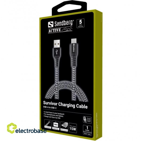 Sandberg 441-36 Survivor USB-C- USB-A Cable 1M image 2