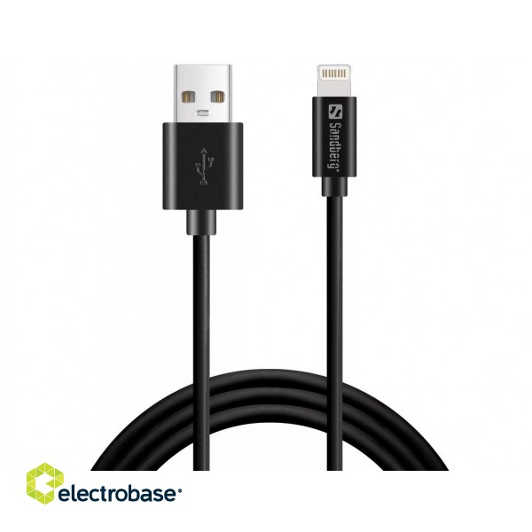 Sandberg 441-39 USB>Lightning MFI 1m Black image 1