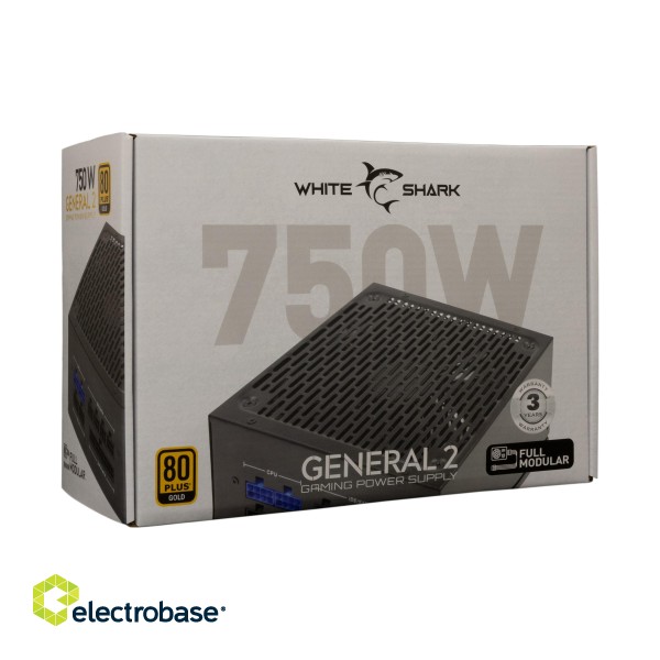 White Shark GPSU-750W General-2 750W 80+ GOLD Full Modular paveikslėlis 9