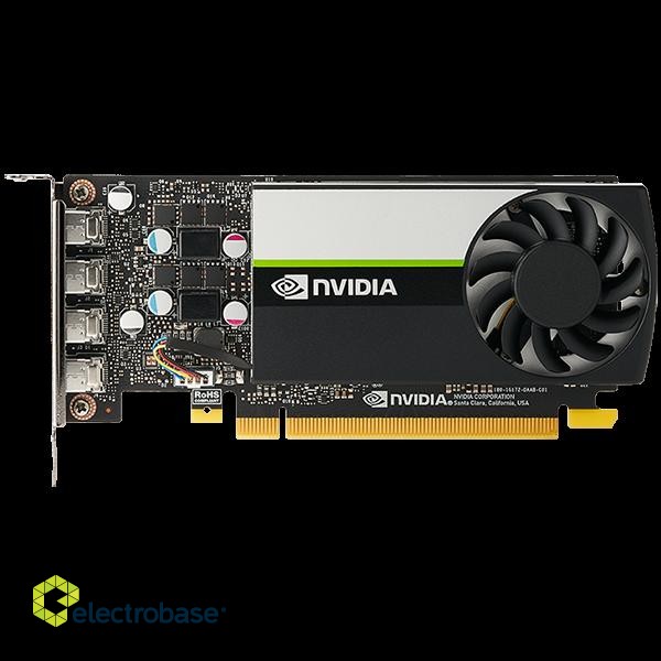 PNY NVIDIA GPU VCNT1000-SB 4GB GDDR6 128bit, 2.5 TFLOPS, PCIE 4.x16, 4x mDP, LP sinle slot, 1 fan фото 2