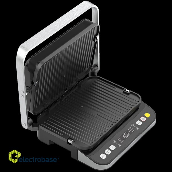 AENO ''Electric Grill EG5: 2000W, 2 heating modes - Lower Grill, Both Grills, 6 preset programs, Defrost, Max opening angle -180°, Temperature regulation, Timer, Removable double-sided plates, Plate size 320*220mm'' image 3