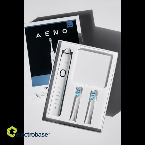 AENO Sonic Electric Toothbrush DB5: White, 5 modes, wireless charging, 46000rpm, 40 days without charging, IPX7 image 3