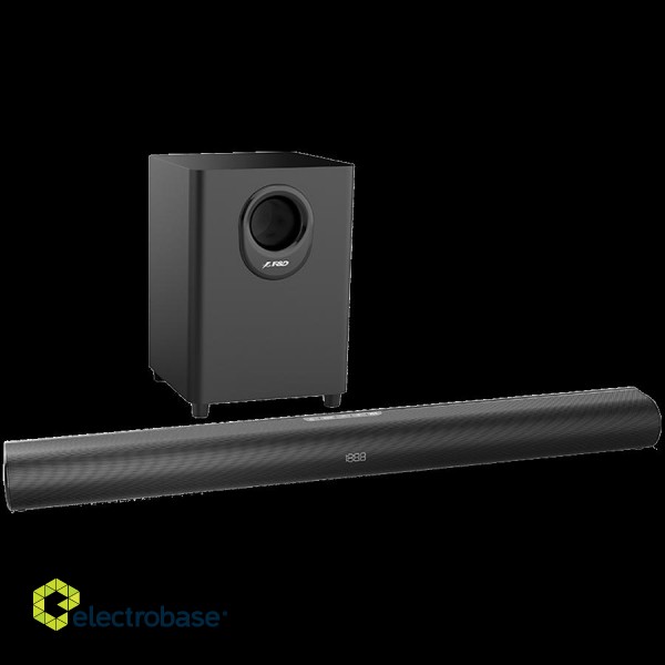 F&D HT-350 2.1 Wireless Soundbar with Subwoofer, 110W RMS (20Wx2+70W), Full-range speaker: 40x90mm + 6.5'' Subwoofer, BT 5.0/Optical/AUX/HDMI/USB/LED Display/Remote Control/Wooden/Black фото 2