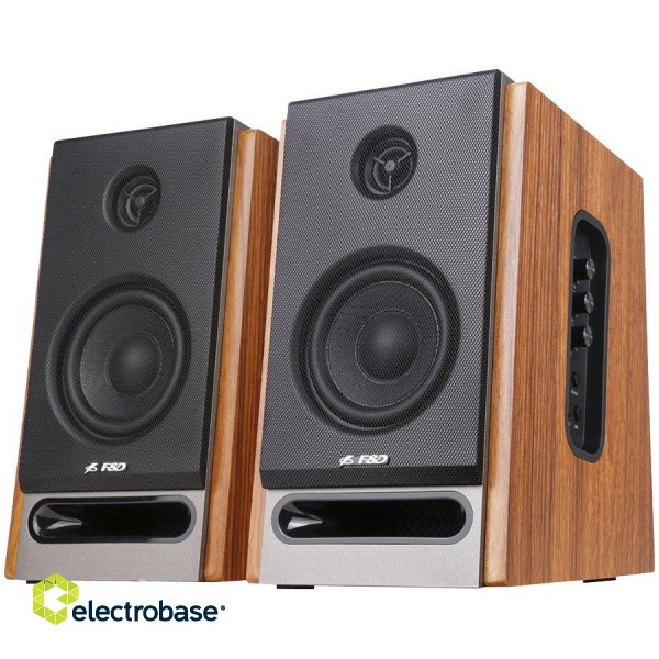 Multimedia - Speaker F&D R27BT, Bluetooth 5.0, 25Wx2 (RMS), USB, Optical, AUX, remote control, wooden