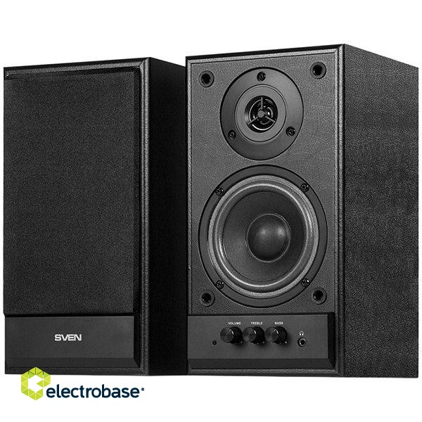 Multimedia - Speaker SVEN SPS-702 (Stereo, 40W, 40Hz-22Hz, Black Leather) paveikslėlis 2