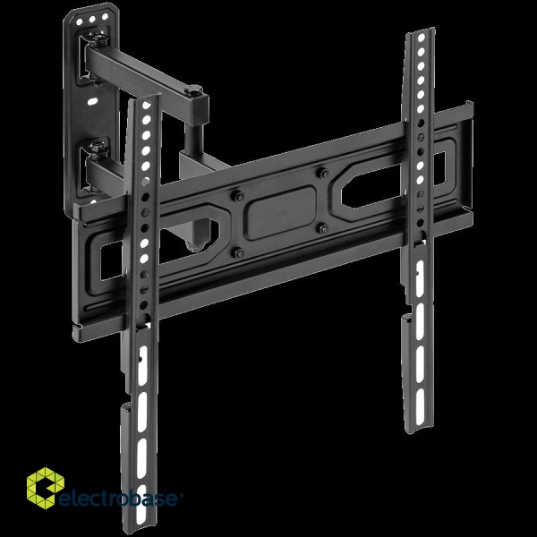 Free-tilt design: simplifies adjustment for better visibility and reduced glareSwivel mechanism provides maximum viewing flexibilitySpirit level ensures perfect positioningConvenient cable holder. 32-55". Max 35kg.