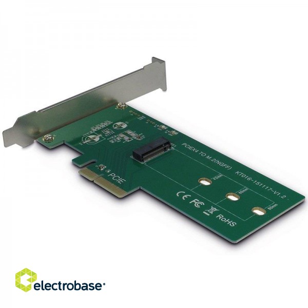 PCIe Adapter for M.2 PCIe drives (Drive M.2 PCIe, Host PCIe x4), card