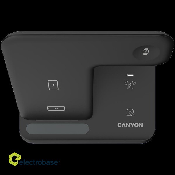 CANYON wireless charger WS-302 15W 3in1 Black image 3