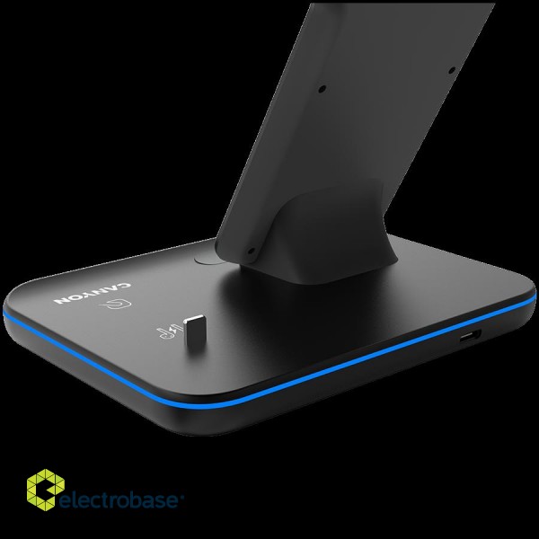 CANYON wireless charger WS-302 15W 3in1 Black image 4