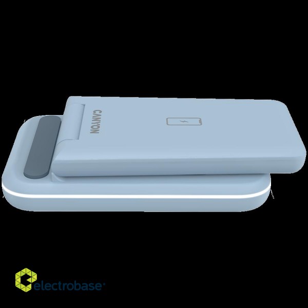 CANYON wireless charger WS-304 15W 2in1 Blue image 6