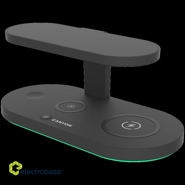 CANYON wireless charger WS-501 15W 5in1 UV Black image 2