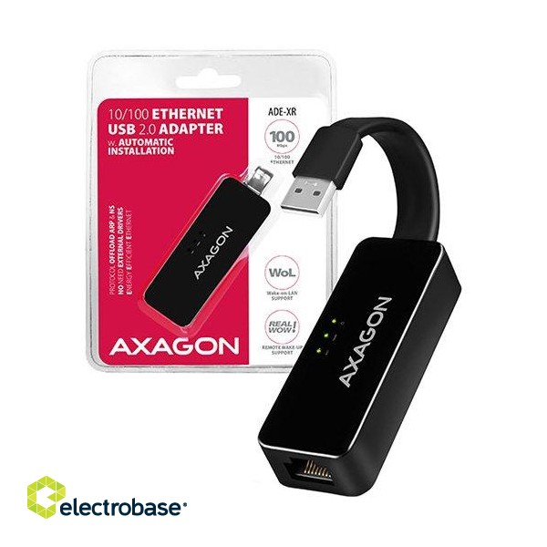 AXAGON ADE-XR Type-A USB2.0 - Fast Ethernet 10/100 Adapter фото 2