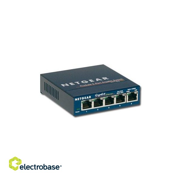 Netgear ProSafe Gigabit Ethernet Switch,  5 x 10/100/1000 RJ45 ports, Desktop image 2