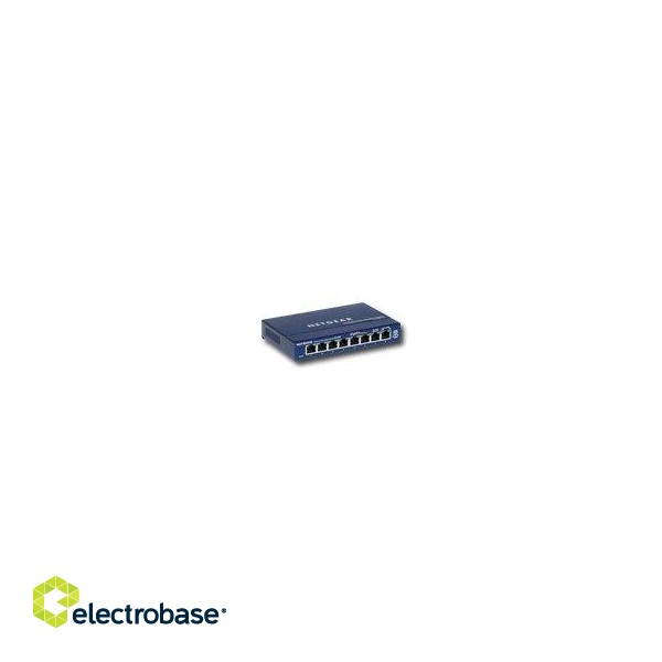 Netgear ProSafe Gigabit Ethernet Switch,  8 x 10/100/1000 RJ45 ports, Desktop image 1