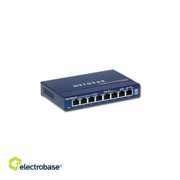 Netgear ProSafe Gigabit Ethernet Switch,  8 x 10/100/1000 RJ45 ports, Desktop image 2