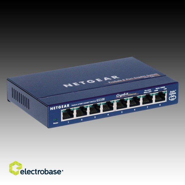 Netgear ProSafe Gigabit Ethernet Switch,  8 x 10/100/1000 RJ45 ports, Desktop image 3