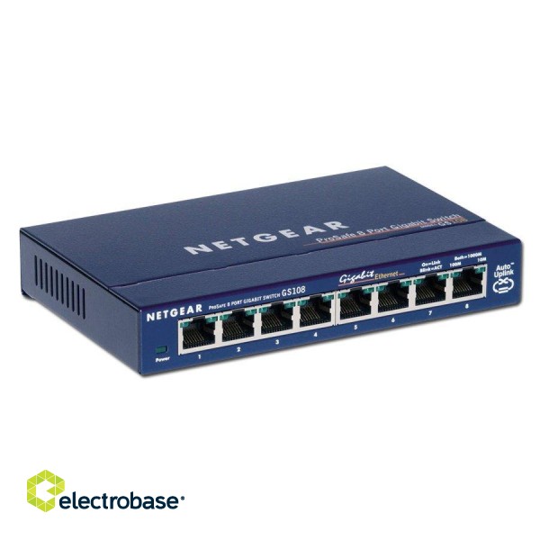 Netgear ProSafe Gigabit Ethernet Switch,  8 x 10/100/1000 RJ45 ports, Desktop image 4