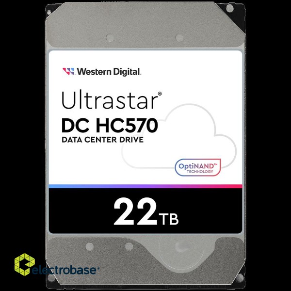 HDD Server WD/HGST ULTRASTAR DC HC570 (3.5’’, 22TB, 512MB, 7200 RPM, SATA 6Gb/s, 512E SE NP3), SKU: 0F48155