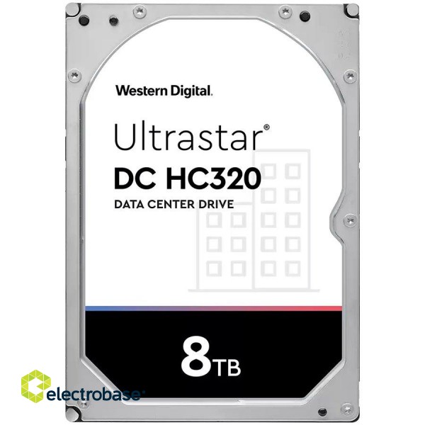 Western Digital Ultrastar DC HDD Server 7K8 (3.5’’, 8TB, 256MB, 7200 RPM, SATA 6Gb/s, 512E SE), SKU: 0B36404