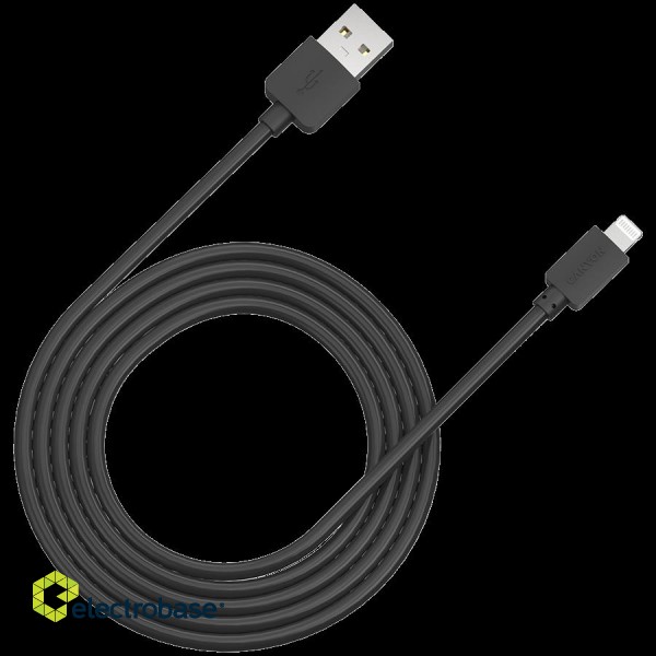 CANYON Lightning USB Cable for Apple, round, 1M, Black paveikslėlis 1