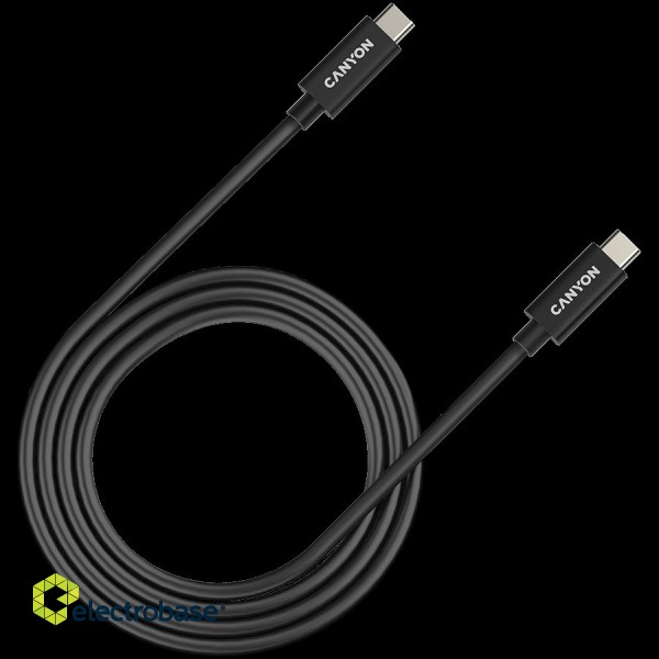 CANYON cable UC-44 USB-C to USB-C 240W 40Gbps 4k 1m Black image 1