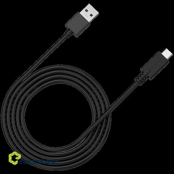 CANYON UC-4 Type C USB 3.0 standard cable, Power & Data output, 5V 3A 15W, OD 4.5mm, PVC Jacket, 1.5m, black, 0.039kg image 1