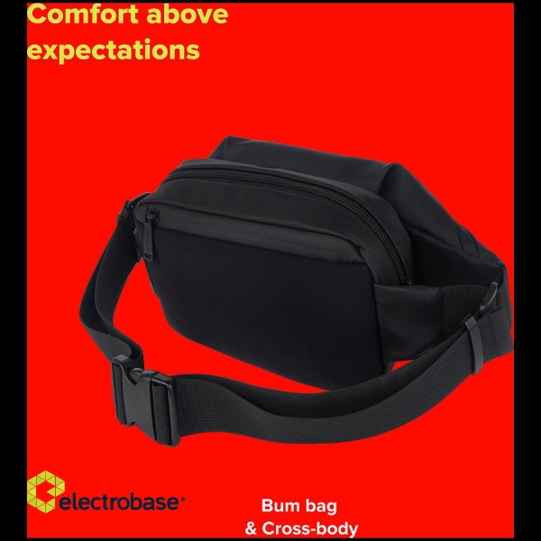 CANYON FB-1, Fanny pack, Product spec/size(mm): 270MM x130MM x 55MM, Black, EXTERIOR materials:100% Polyester, Inner materials:100% Polyester, max weight (KGS): 4kgs image 5