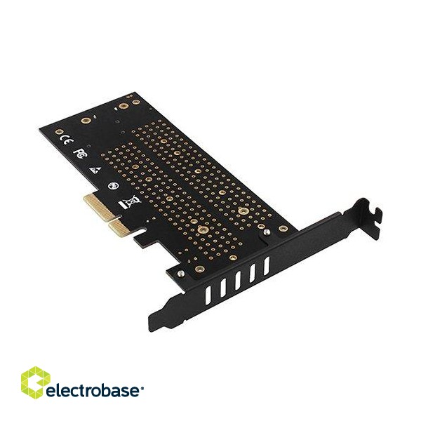 AXAGON PCEM2-D PCI-E 3.0 4x - DUAL M.2 SSD (NVMe + SATA), dual voltage, up to 110mm SSD image 1