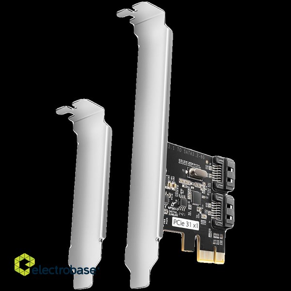 Axagon Two-channel SATA III PCI-Express controller with two internal SATA port outputs. Standard & Low profile.