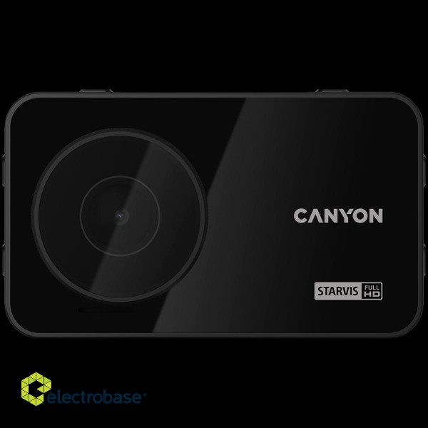 Canyon DVR10GPS, 3.0'' IPS (640x360), FHD 1920x1080@60fps, NTK96675, 2 MP CMOS Sony Starvis IMX307 image sensor, 2 MP camera, 136° Viewing Angle, Wi-Fi, GPS, Video camera database, USB Type-C, Supercapacitor, Night Vision, Motion Detect image 1