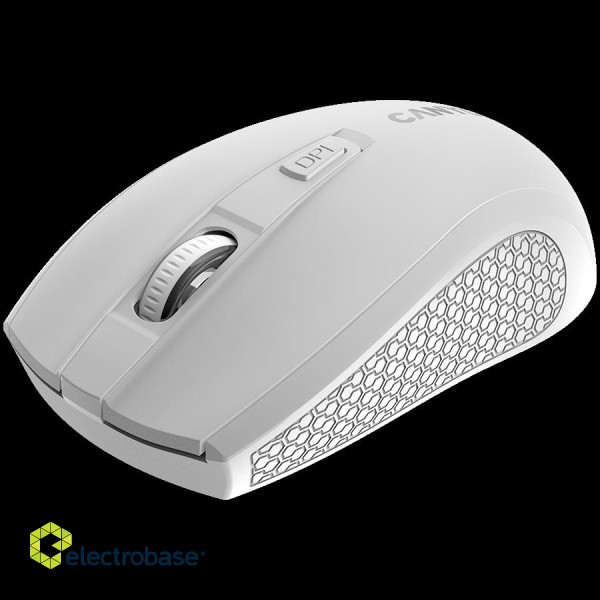 CANYON MW-7, 2.4Ghz wireless mouse, 6 buttons, DPI 800/1200/1600, with 1 AA battery ,size 110*60*37mm,58g,white image 2