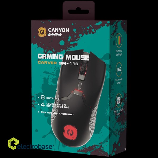 CANYON mouse Carver GM-116 6buttons Wired Black image 6