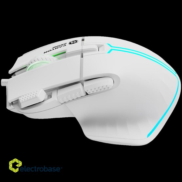 CANYON mouse Fortnax GM-636 RGB 9buttons Wired White paveikslėlis 5