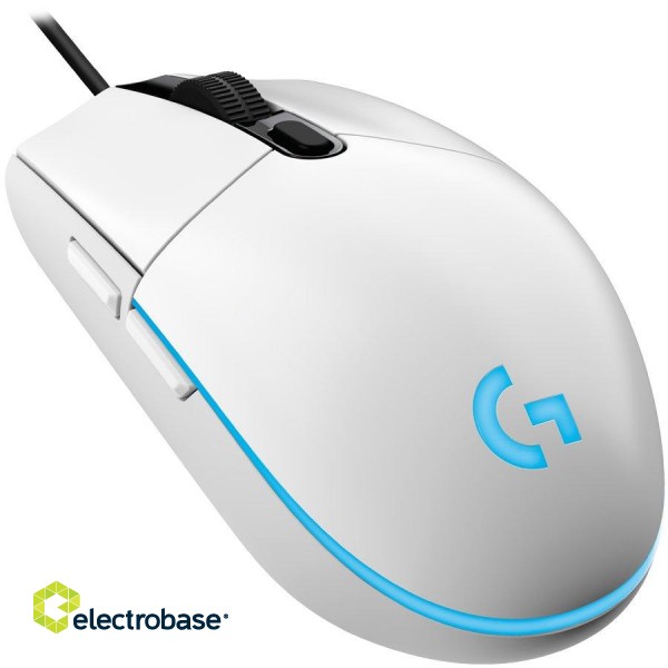 LOGITECH G203 LIGHTSYNC Corded Gaming Mouse - WHITE - USB image 1