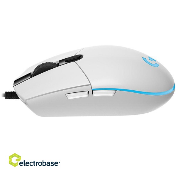 LOGITECH G203 LIGHTSYNC Corded Gaming Mouse - WHITE - USB image 2