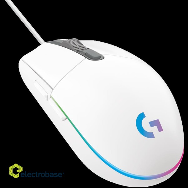 LOGITECH G102 LIGHTSYNC Corded Gaming Mouse - WHITE - USB - EER image 2