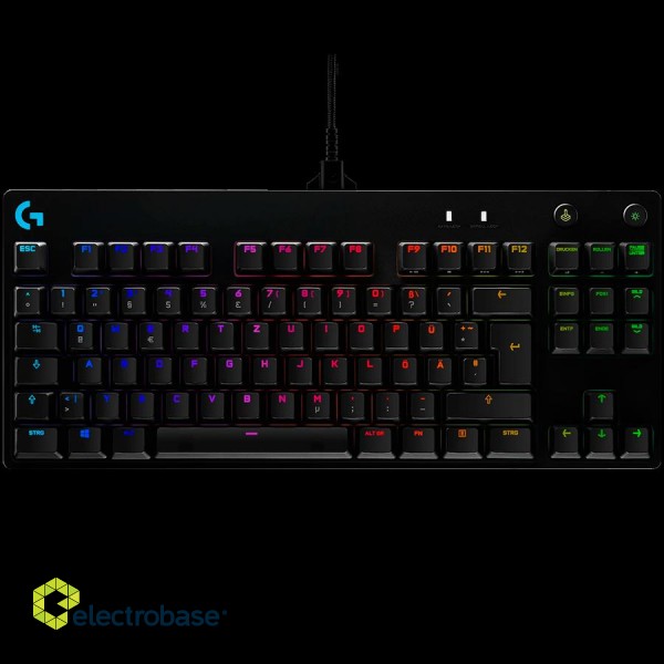 LOGITECH G PRO TKL Corded Mechanical Gaming Keyboard - BLACK - US INT'L - USB - CLICKY image 1