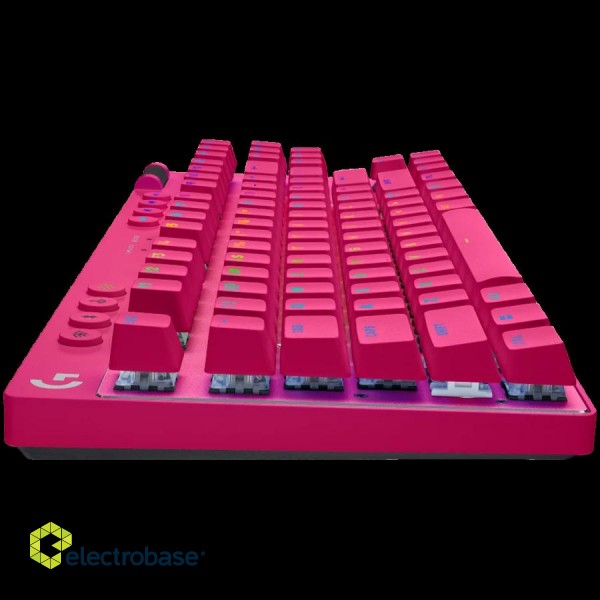 LOGITECH G PRO X TKL LIGHTSPEED Mechanical Gaming Keyboard - MAGENTA - US INT'l - TACTILE paveikslėlis 3