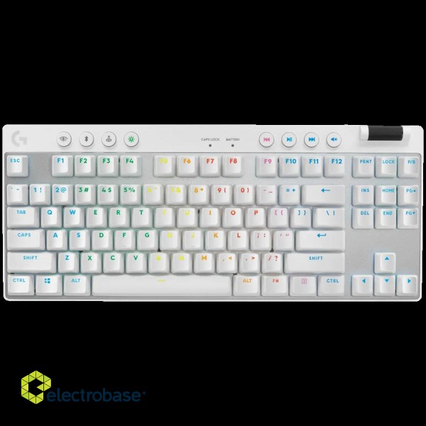 LOGITECH G PRO X TKL LIGHTSPEED Mechanical Gaming Keyboard - WHITE - US INT'L - TACTILE paveikslėlis 1